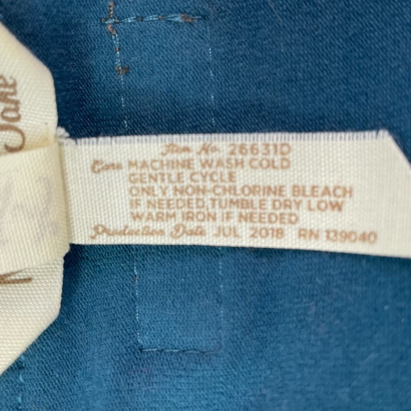 Matilda Jane Reunion Wrap Dress Teal Ruffle Trim Size Small - Picture 6 of 8